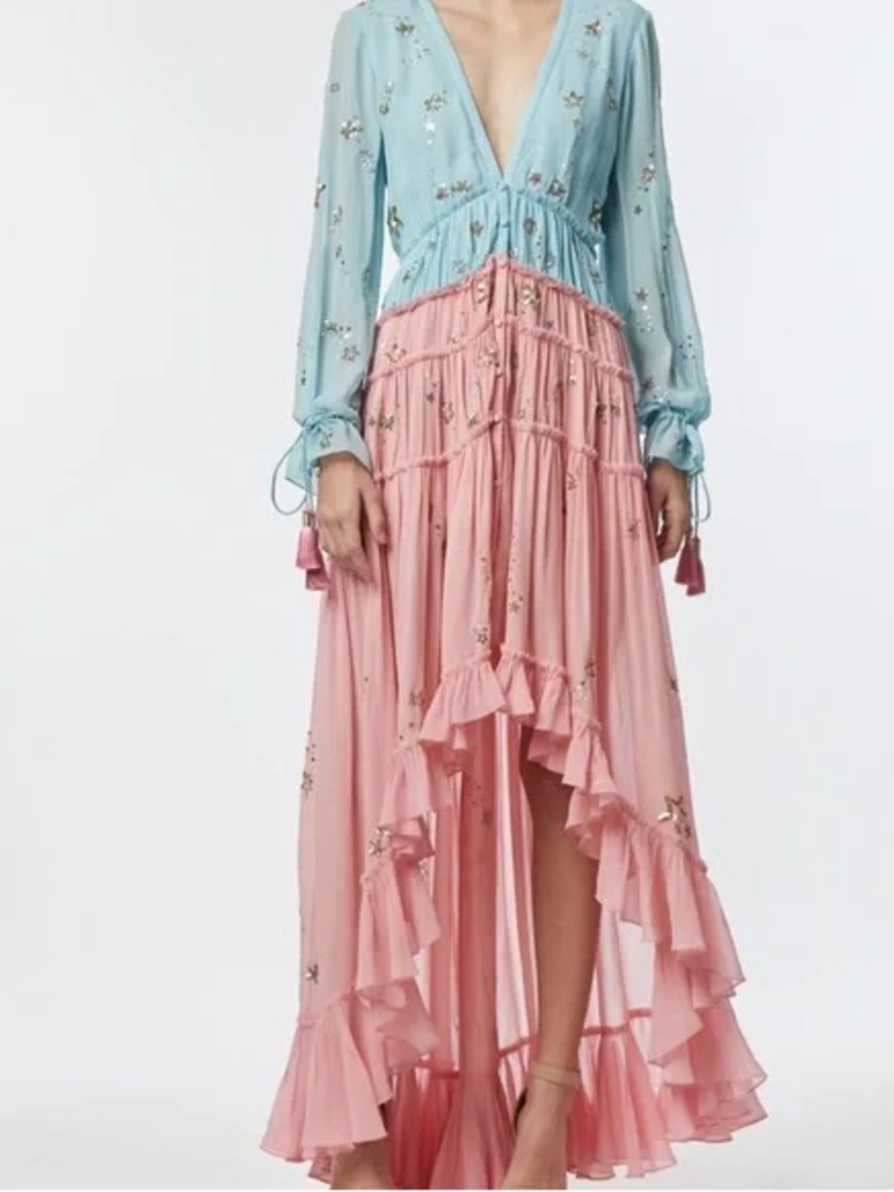 Rococo Sand Blue and Pink dress